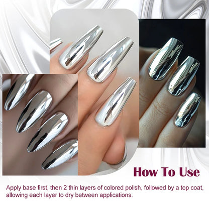 8ml Metallic Nail Polish Mirror Effect