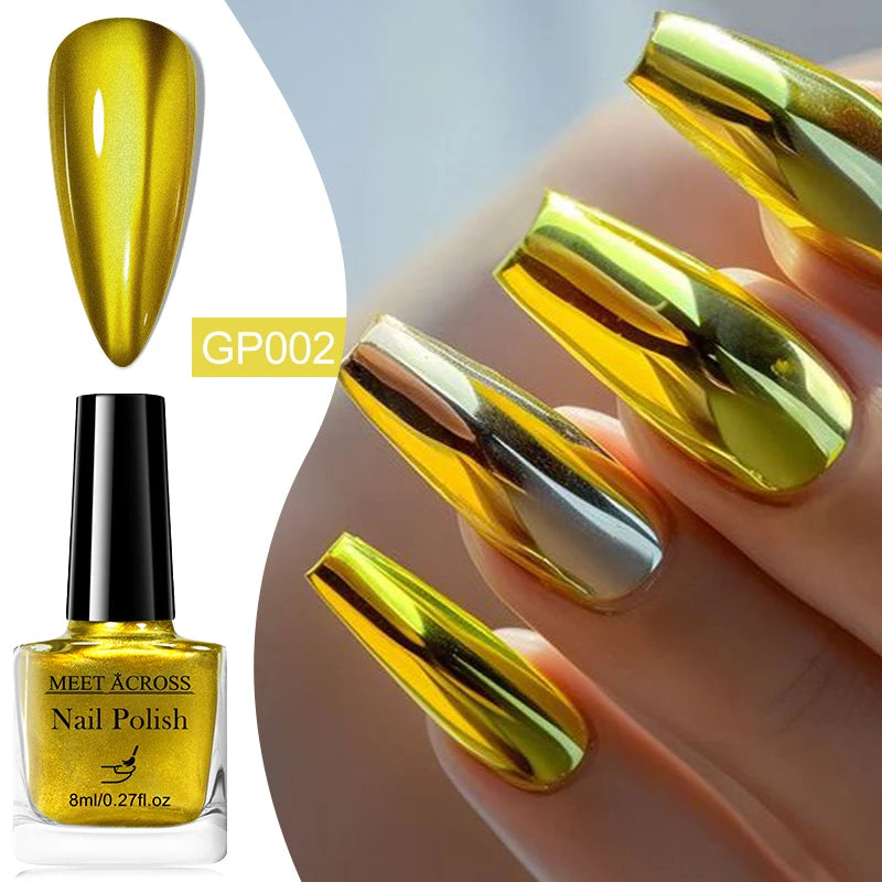 8ml Metallic Nail Polish Mirror Effect