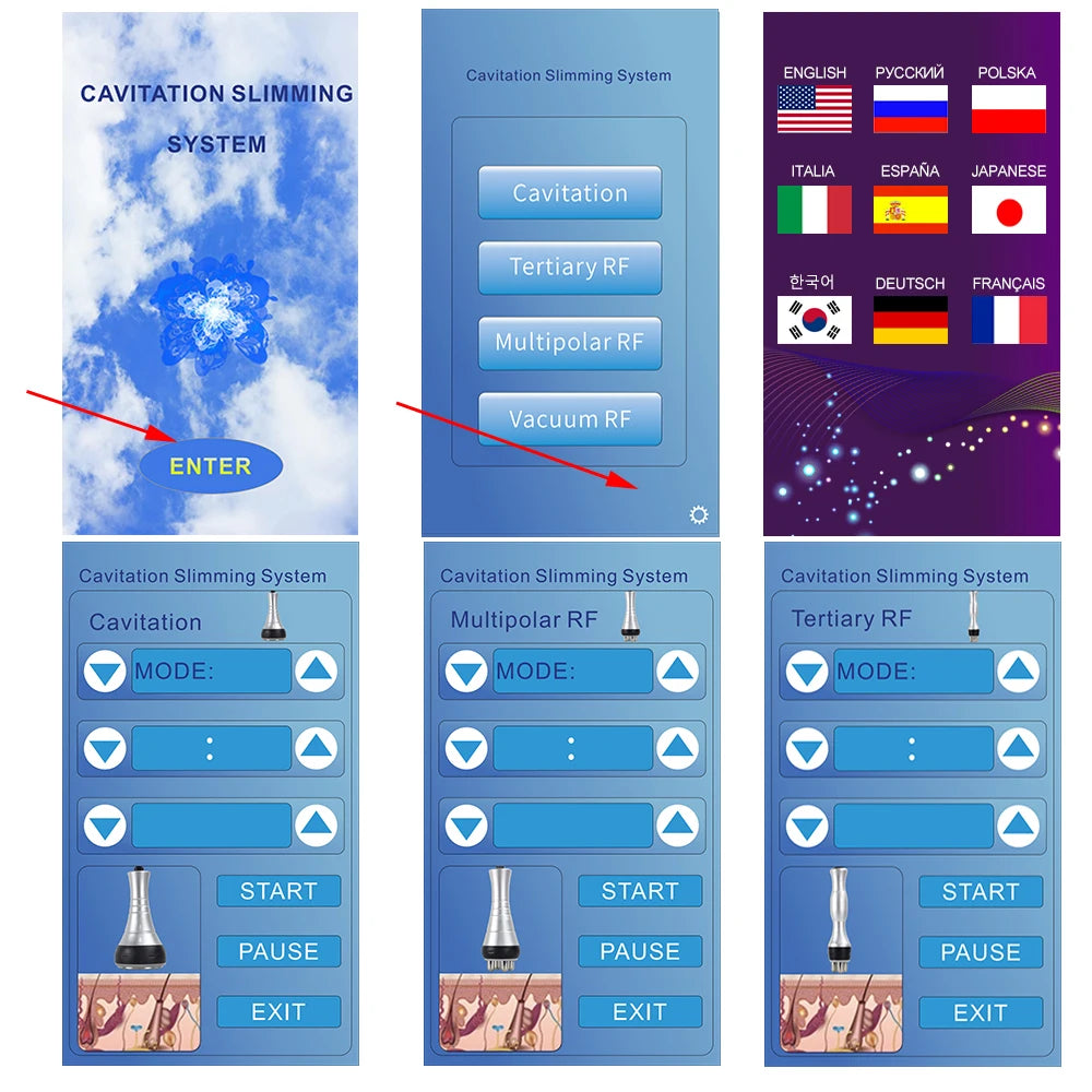 40K Cavitation Machine 4-1 Ultrasonic RF Body Shaping device