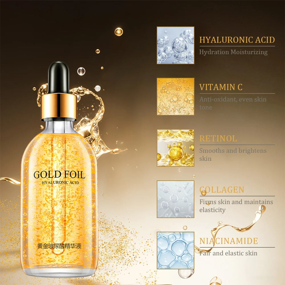 Gold Hyaluronic Hydration Serum – Lightweight Daily Moisture (100ml)