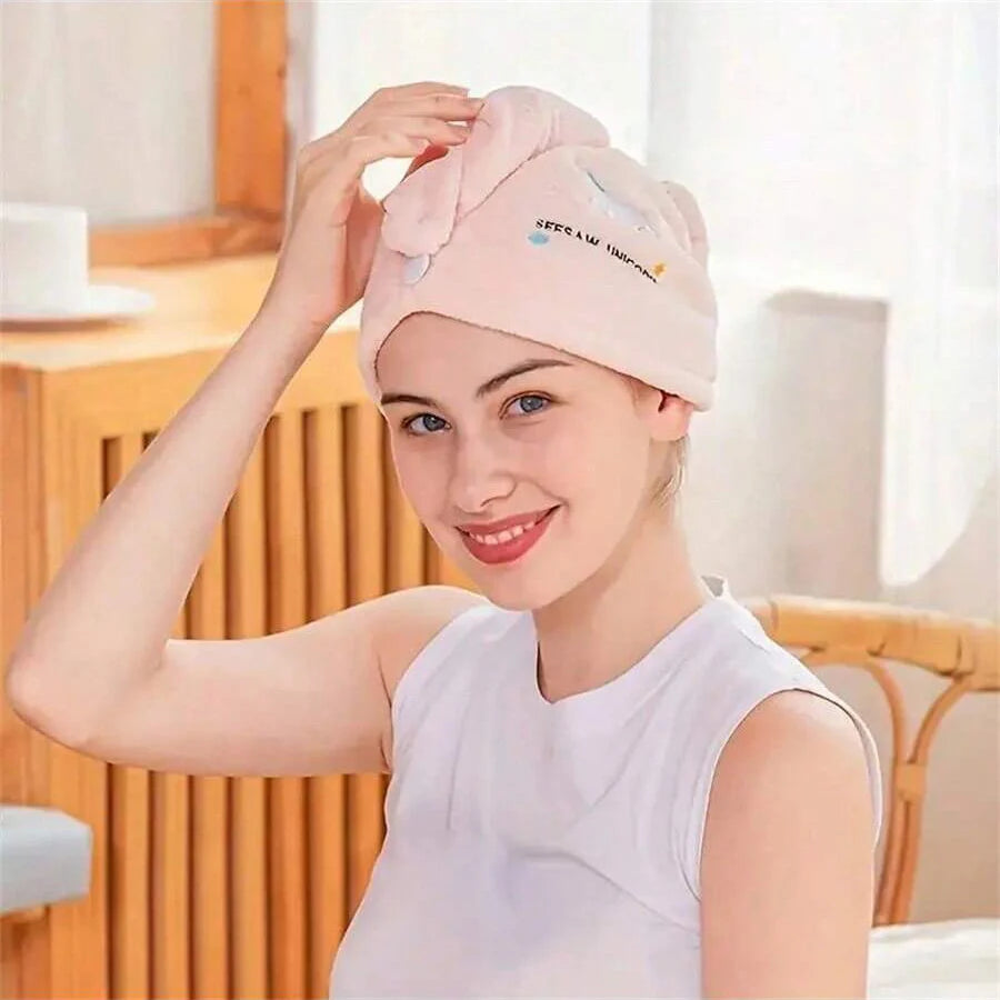 Embroidery Style Hair Drying Cap
