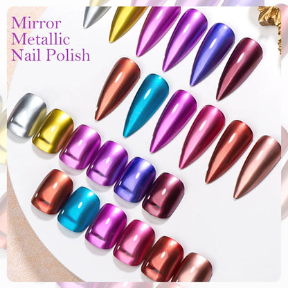 8ml Metallic Nail Polish Mirror Effect