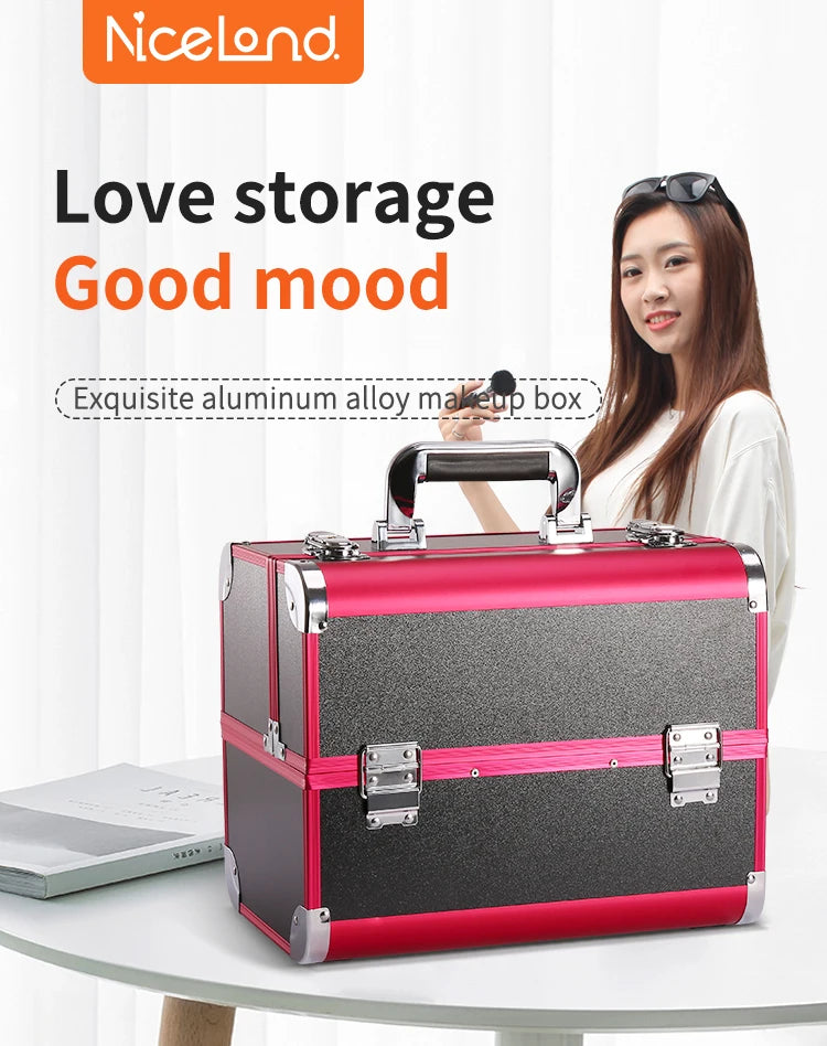 Makeup Train Case Aluminum Alloy