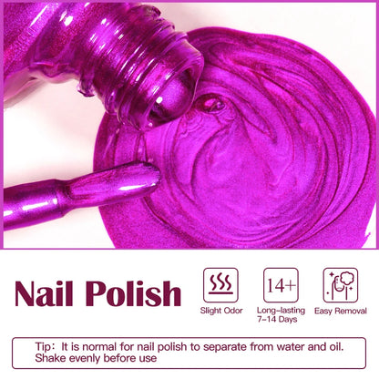 8ml Metallic Nail Polish Mirror Effect