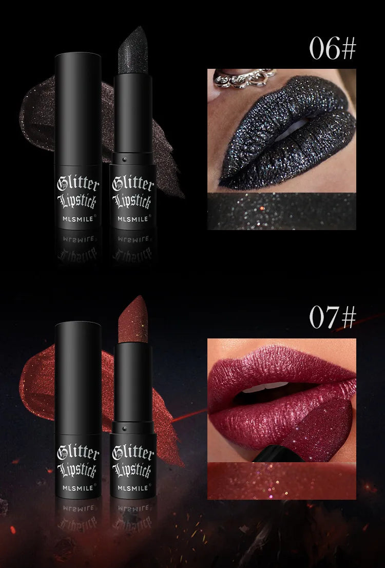 7 Colors Glitter Lipstick Waterproof