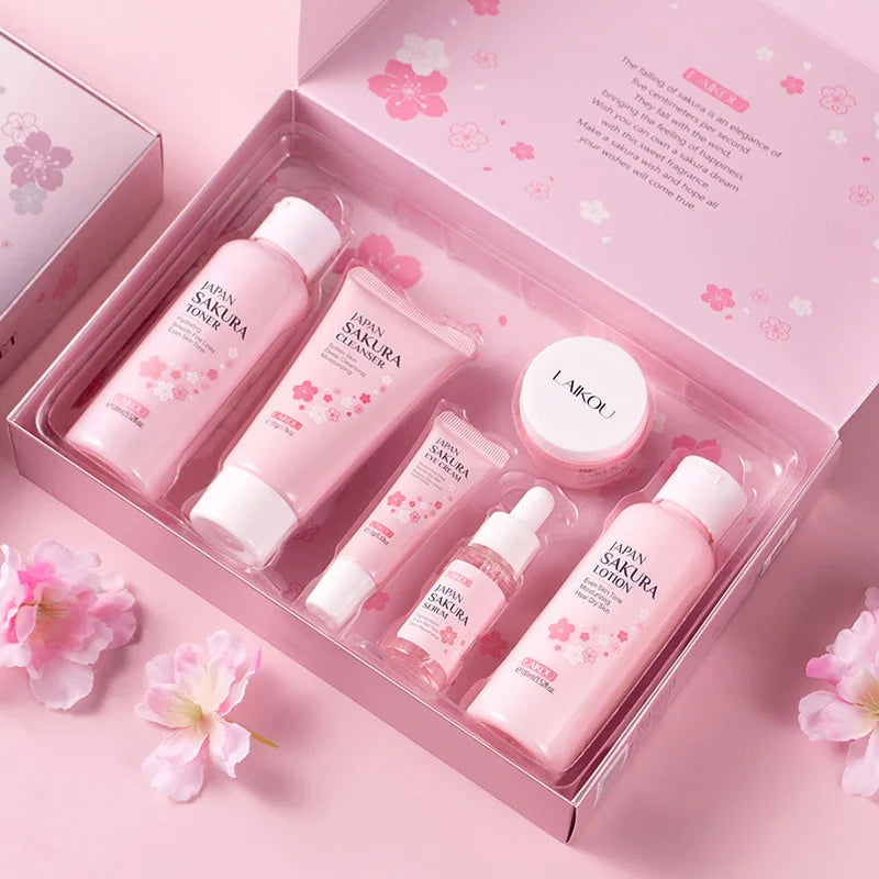 Laikou 6pcs/set Sakura Skin Care Set
