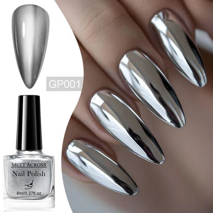 8ml Metallic Nail Polish Mirror Effect