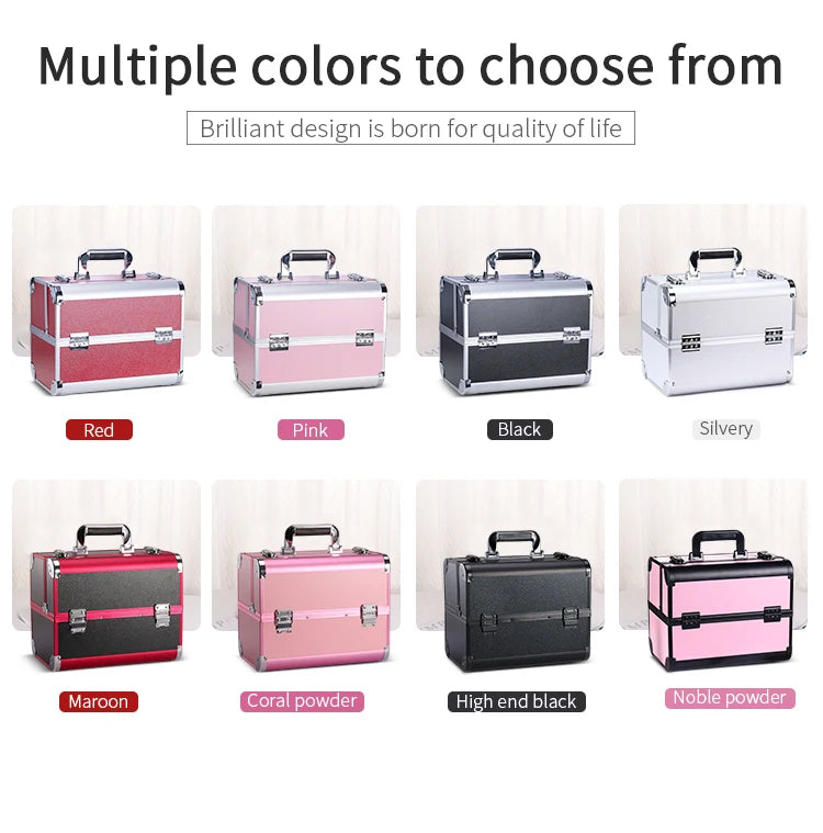 Makeup Train Case Aluminum Alloy