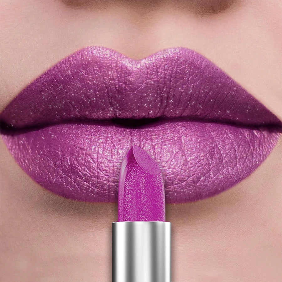 21 Colors Bold & Intense Glitter Shiny Metallic Lipstick