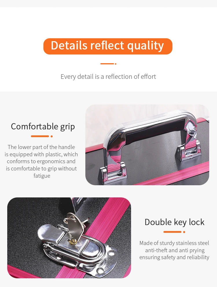 Makeup Train Case Aluminum Alloy