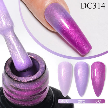 Changing AurorasThermal Rubber Base Gel Nail Polish