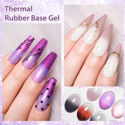 Changing AurorasThermal Rubber Base Gel Nail Polish