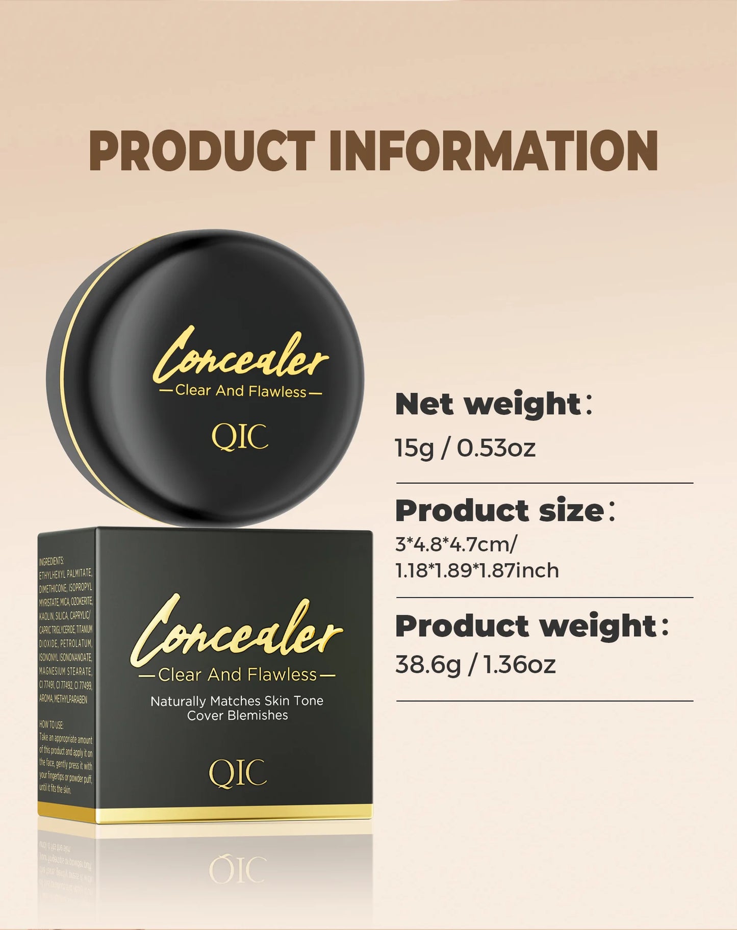 Waterproof Full Coverage Concealer