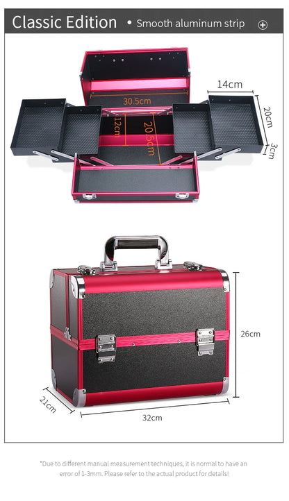 Makeup Train Case Aluminum Alloy